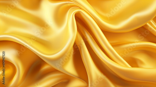 A close up of a yellow satin fabric background, abstract and luxury fabric design
