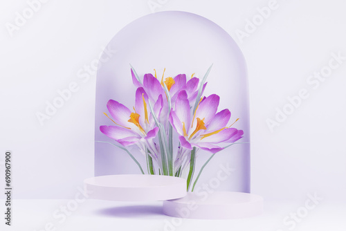3d rendering podium background illustration element