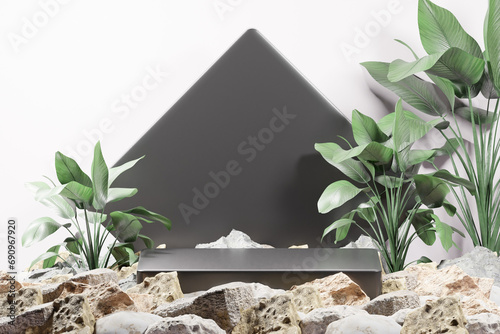 3d rendering podium background illustration element