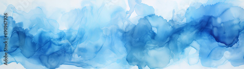 A blue abstract watercolor background banner design