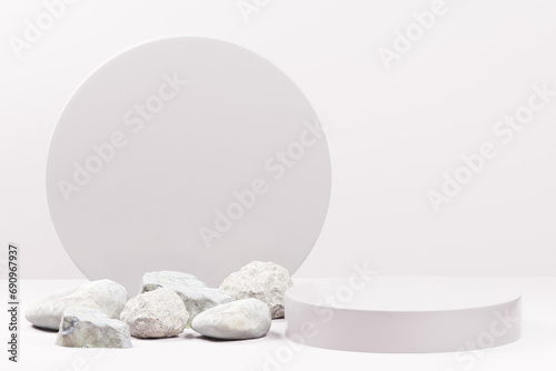 3d rendering podium background illustration element