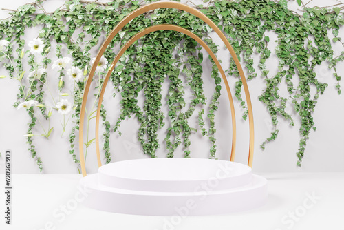 3d rendering podium background illustration element
