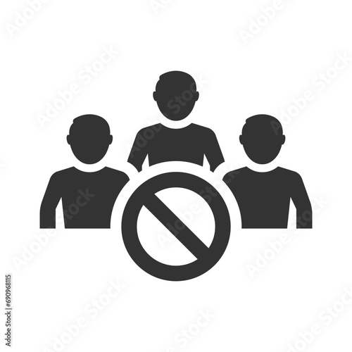Stop Social Gathering Icon