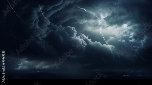 beautiful and mysterious looking dark clouds, lighting striking light, background