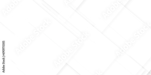 Modern Abstract white background design with layers of textured white transparent material in triangle and squares shapes. White color technology concept geometric line vector background.