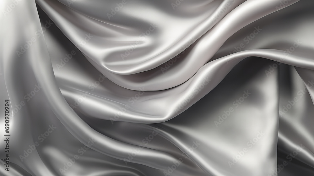 A grey background, abstract satin fabric, luxury fabric design A grey background, abstract satin fabric, luxury fabric design