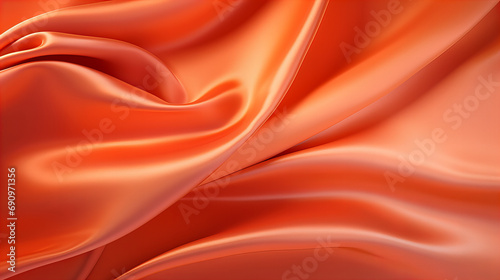 A orange background, abstract satin fabric, luxury fabric design