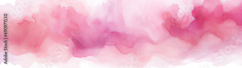 A abstract designed pink  peach and white watercolor background banner