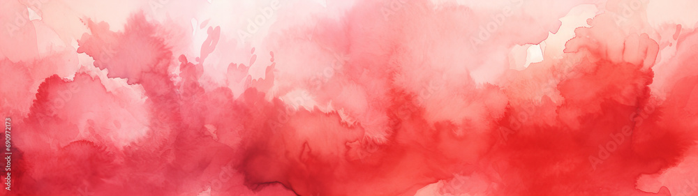 A abstract designed dark red and white watercolor background banner