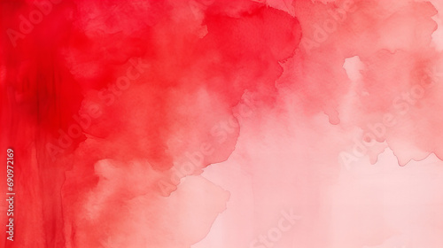 A red and white designed watercolor background, abstract