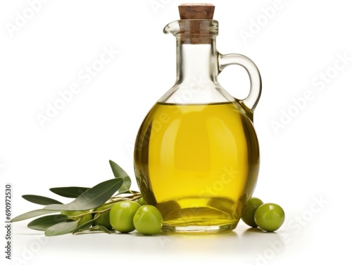 Olive oil isolated on white background