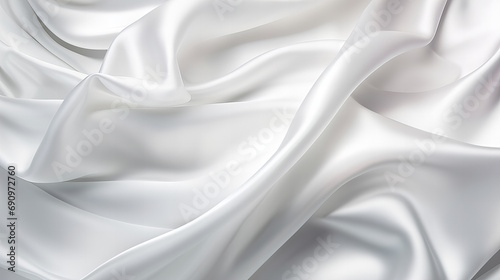 white abstract satin fabric background, luxury fabric design 