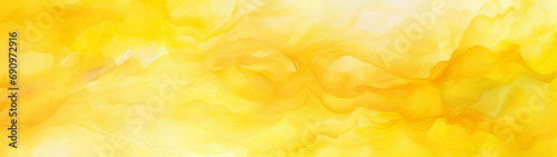 yellow abstract watercolor designed background banner with waves
