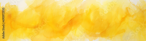 A abstract designed yellow and white watercolor background banner