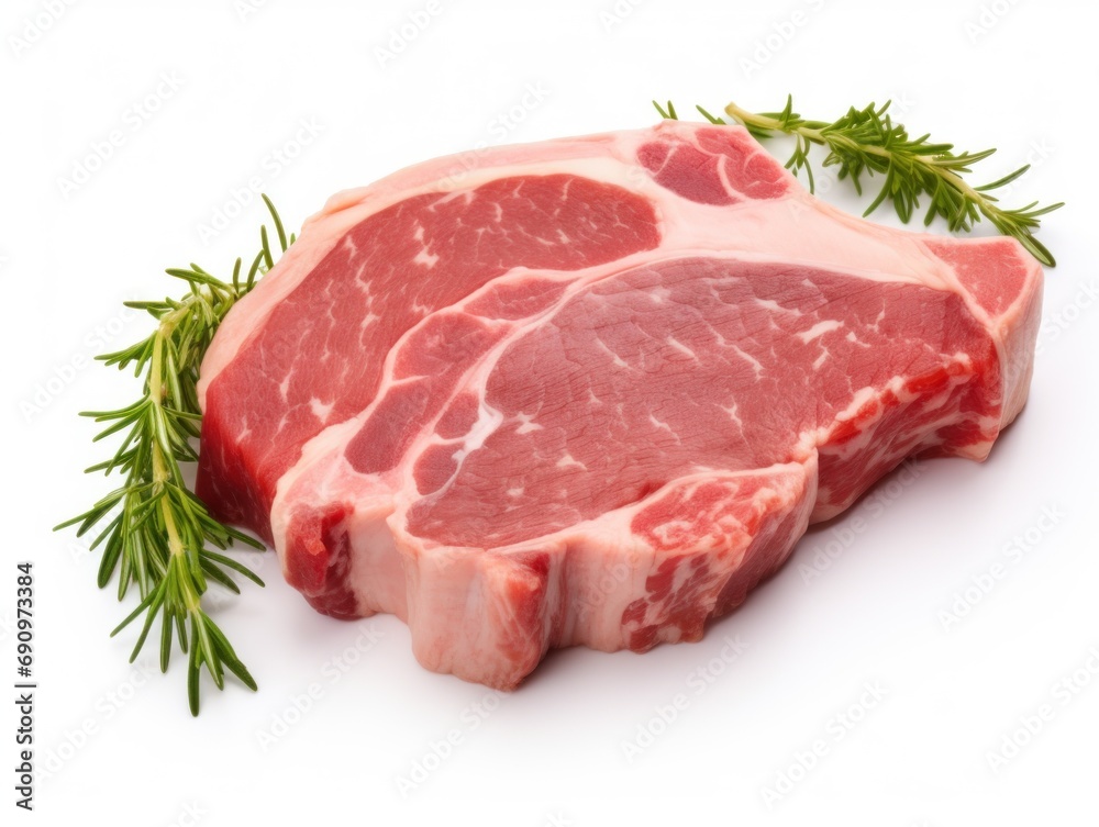 Pork isolated on white background