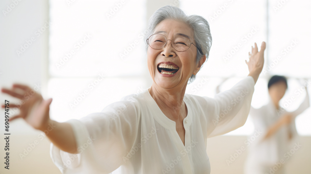 Obraz premium 高齢者がダンス