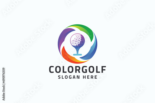 Canvastavla Color Golf Logo