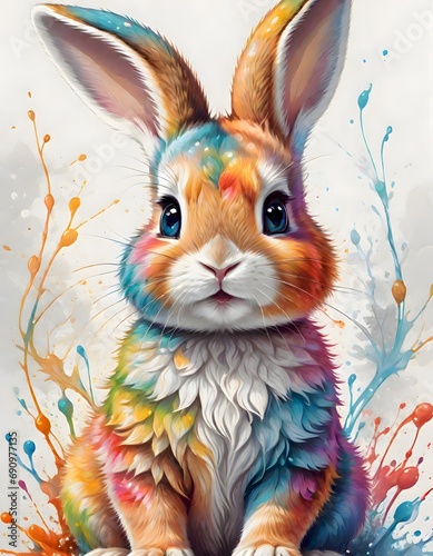 Cute Easter Bunny, Generative AI