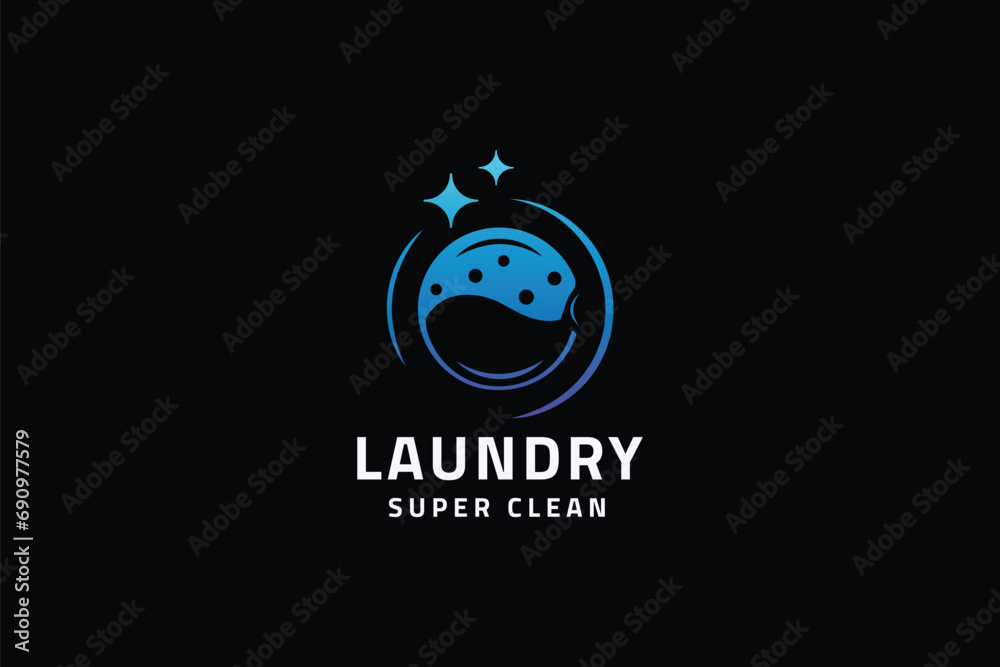 Super Laundry Logo
 - obrazy, fototapety, plakaty 