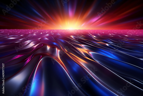 brightly glowing background with colorful lights, in the style of colorful animation stills, light navy and light magenta, light sky-blue and silver, aurorapunk, gabriel dawe, ai generative photo