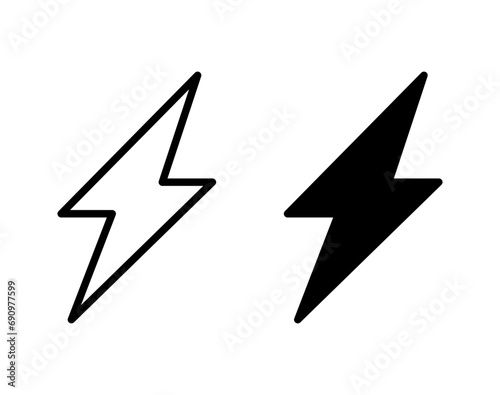 Electro icon set. vector illustration photo