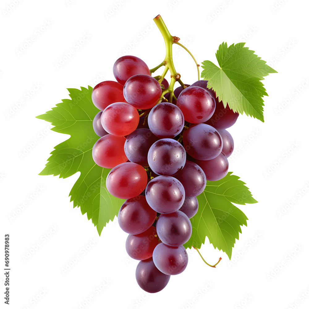 Fototapeta premium Grapes isolated on transparent or white background