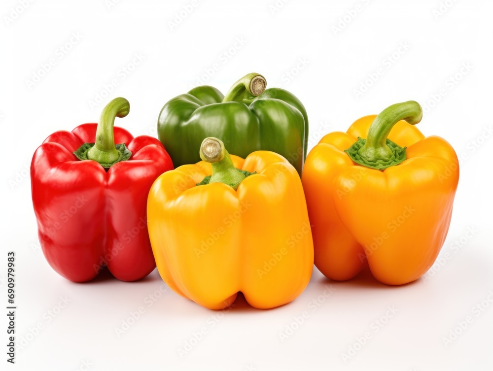 Sweet peppers isolated on white background Sweet peppers isolated on white background