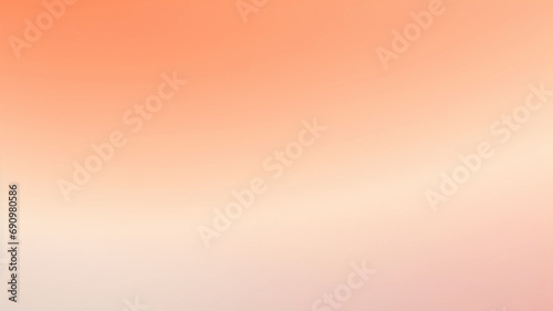 Abstract pastel orange minimalist gradient background. Trendy peach fuzz color backdrop.