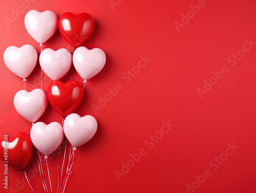 Happy valentines day 3d hearts on background create with