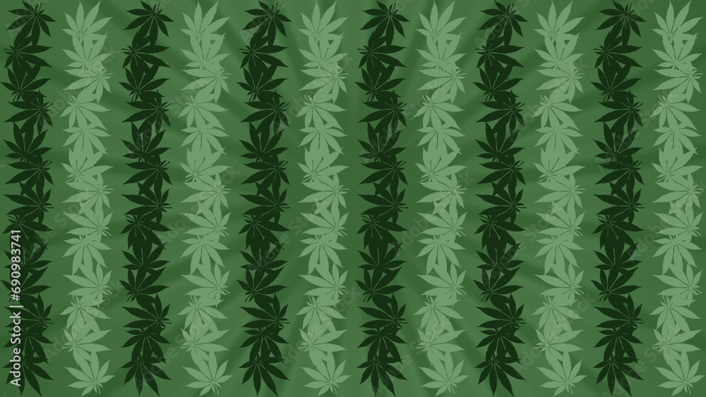 Cannabis leaves illustration pattern on green background wallpapers banner. Marijuana leaves template design art blank with place for text area Cannabis leaves illustration pattern on green background wallpapers banner. Marijuana leaves template design art blank with place for text area