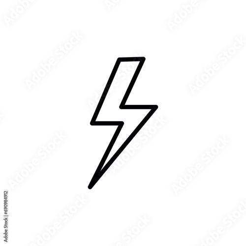 Electro vector line icon illustration photo