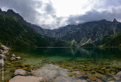 mountain lake mountain peak Morskie Oko Zakopane Poland view landscape