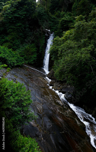 Beautiful waterfalls on the way to the Hill country of Sri Lanka