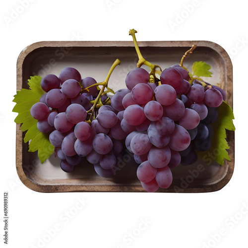 red grapes on a white background