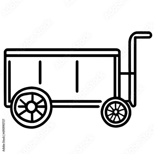 trolley cart illustration icon