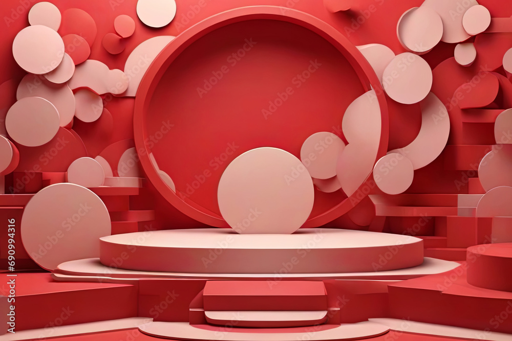 Red geometric impactful presentations product showcase background Red geometric impactful presentations product showcase background