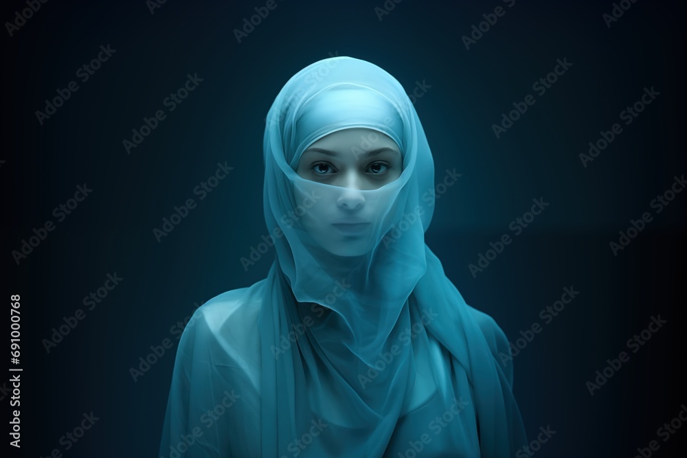woman in hijab on plain background. Hijab day concept woman in hijab on plain background. Hijab day concept