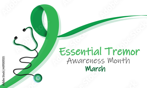 National Essential Tremor Awareness Month. background, banner, card, poster, template. Vector illustration.