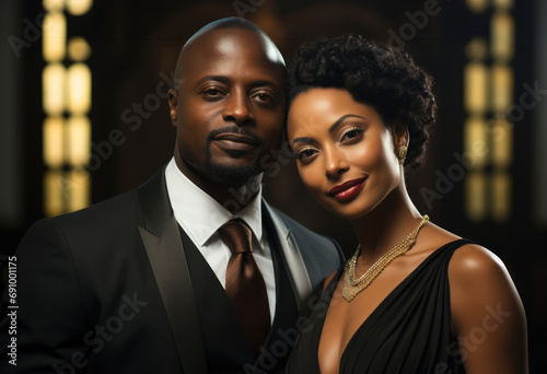 A handsome black pastor and his beautiful black wife. © visoot