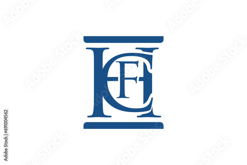 H C initial logo design advocate law firm business consulting