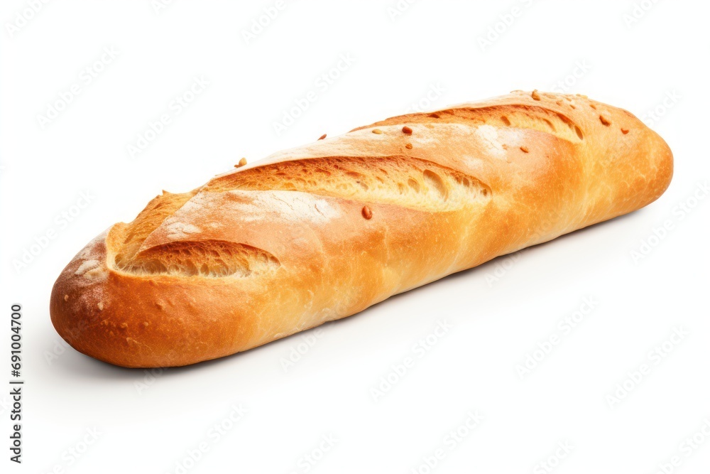 Ciabatta sandwich isolated on transparent or white background