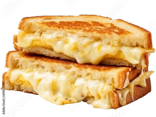 Cheese toasted sandwich isolated on transparent  background