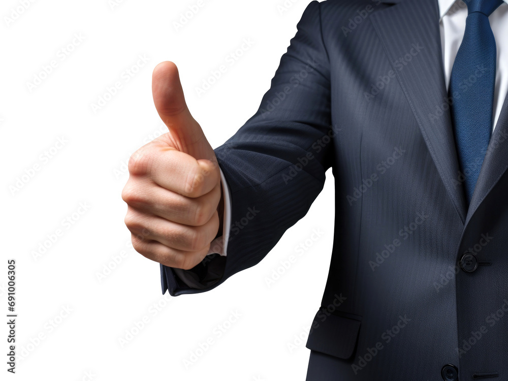 businessman showing thumbs up on transparent background businessman showing thumbs up on transparent background