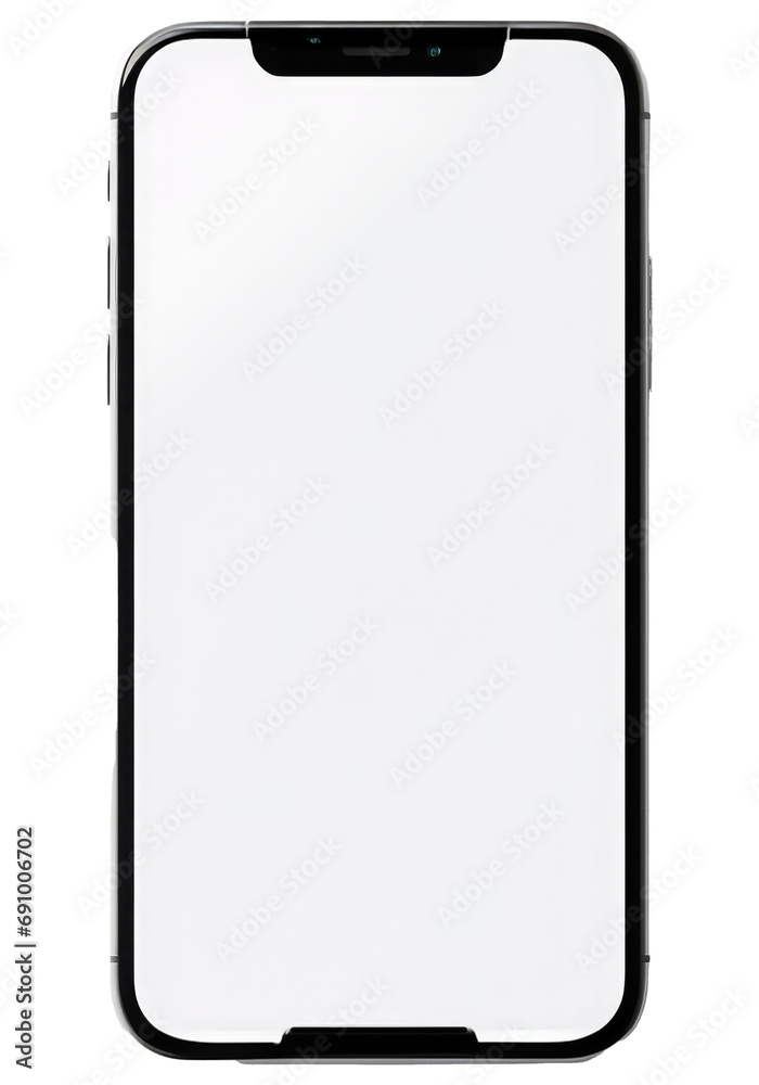 Mockup / template. Smartphone with blank screens for your design isolated on white background. Mockup / template. Smartphone with blank screens for your design isolated on white background.