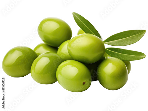 Wallpaper Mural green olives isolated  on transparent background Torontodigital.ca