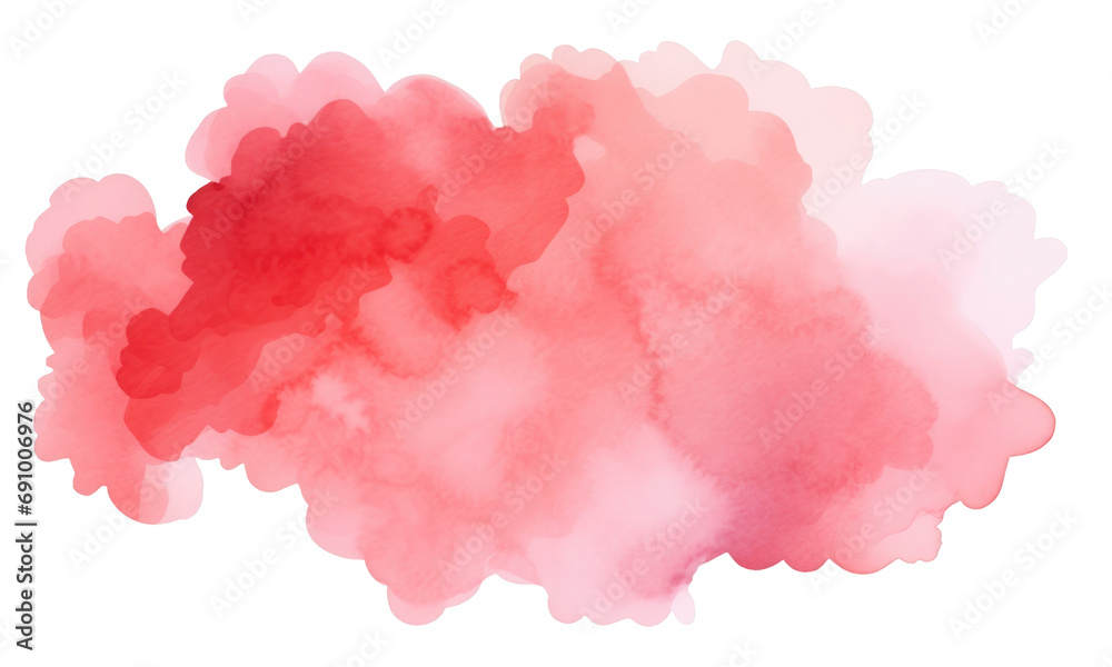 watercolor , pink rose petals isolated on transparent background