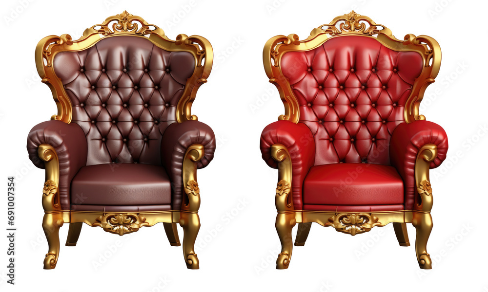 Throne chair Isolated on transparent background Throne chair Isolated on transparent background