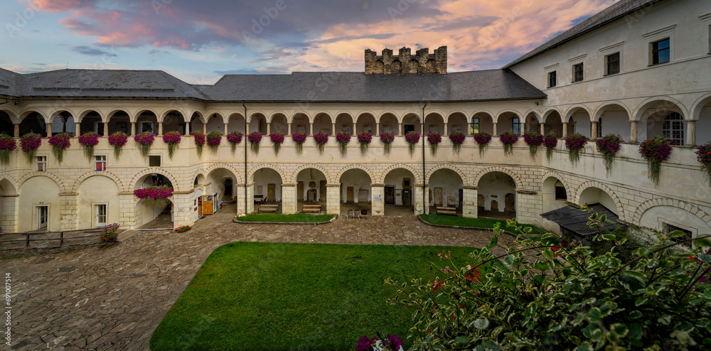 courtyard of a renaissance castle