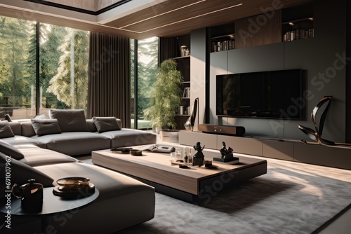 Contemporary design meets comfort with a motorized reclining sofa