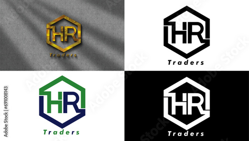 HR logo, letter logo, traderlogo, tradelogo, trading logo, professional logo, shop logo, shopping logo, logodesign photo